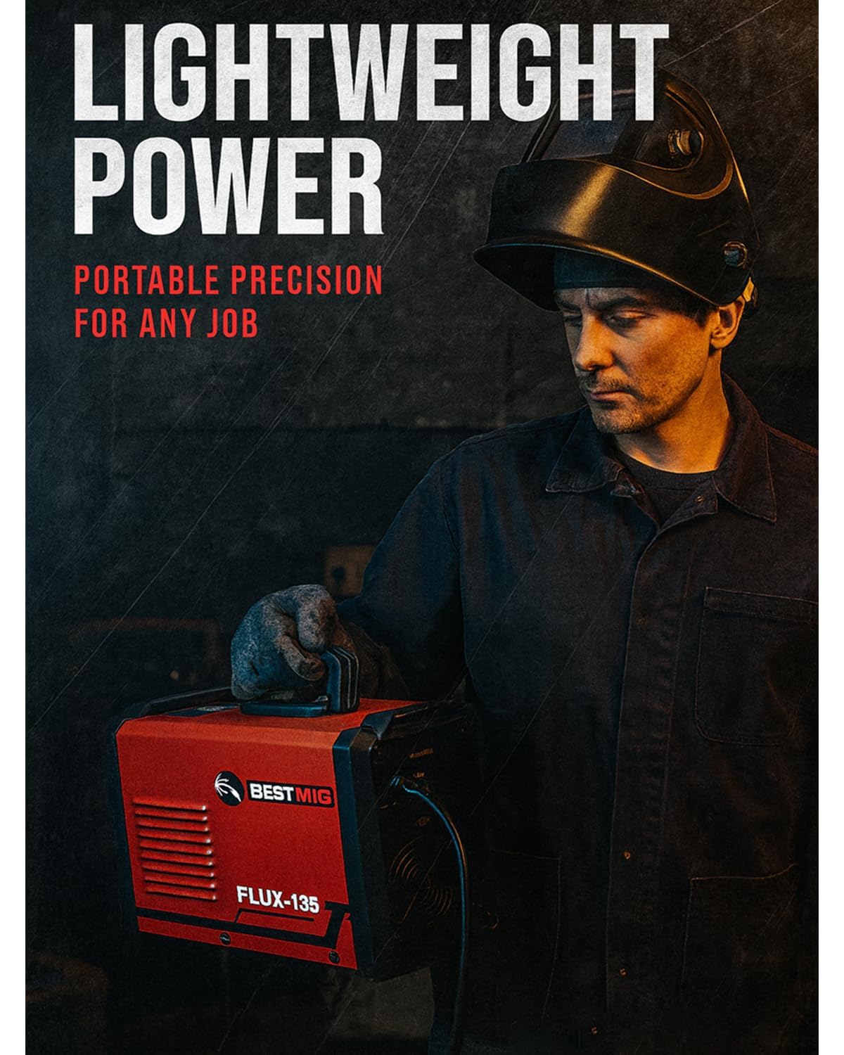 BESTMIG 135A portable setup ideal for home workshops and DIY projects.