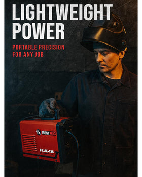 BESTMIG 135A portable setup ideal for home workshops and DIY projects.