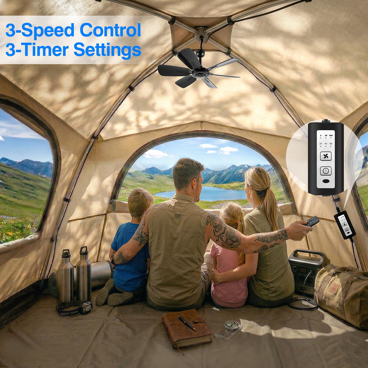 Bestmoument 6-blade aerodynamics for wider, gentler airflow.