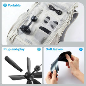 Bestmoument portable ceiling fan that's easy to store after use.