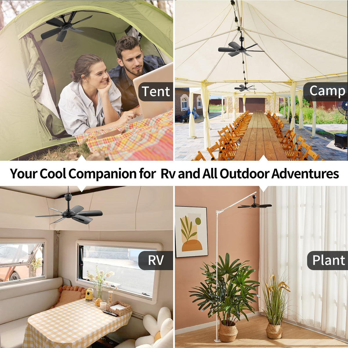 Bestmoument USB-powered 5V option for flexible charging on camping trips.