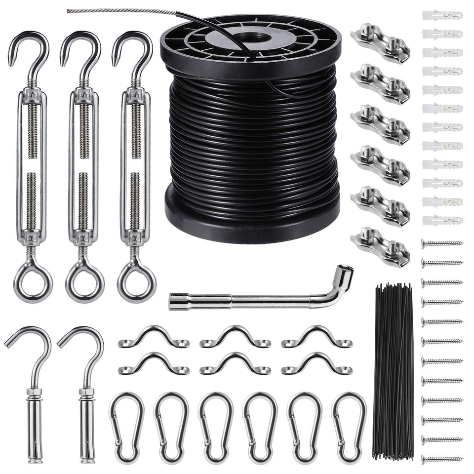 BESTNEWLL string lights hanging kit cable provides durable outdoor lighting support