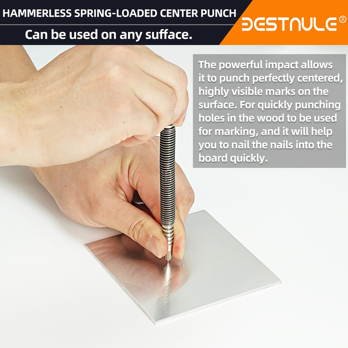 BESTNULE nail setter with corrosion-resistant finish close-up