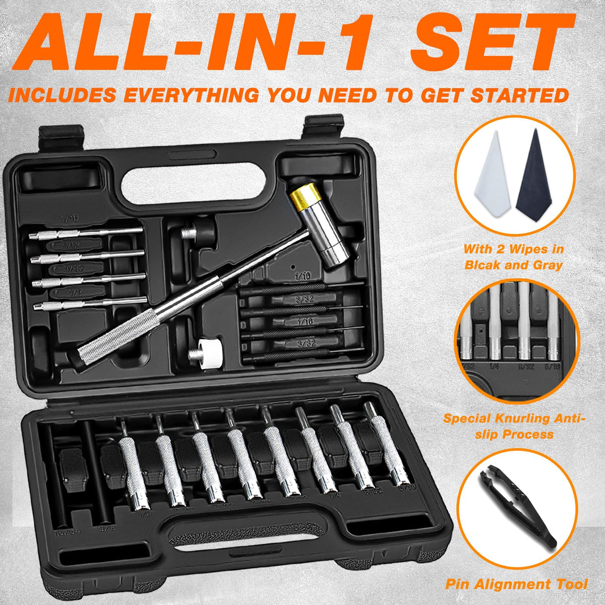 BESTNULE organizer case open shows all components ready for fast setup.