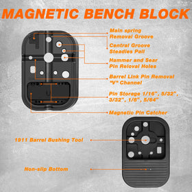 BESTNULE bench block with grooves and channels for staking and pin work