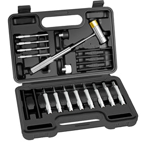BESTNULE punch set storage box keeps tools organized for quick setup.