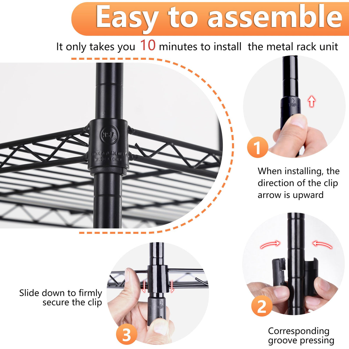 BestOffice adjustable shelves set in 1-inch increments for custom spacing
