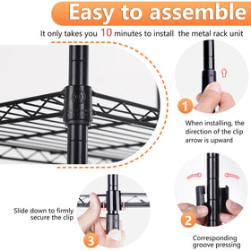 BestOffice adjustable shelves set in 1-inch increments for custom spacing