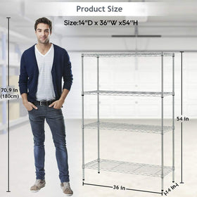 Dimensions 36x14x54 inches fit neatly in narrow spaces with BestOffice shelves