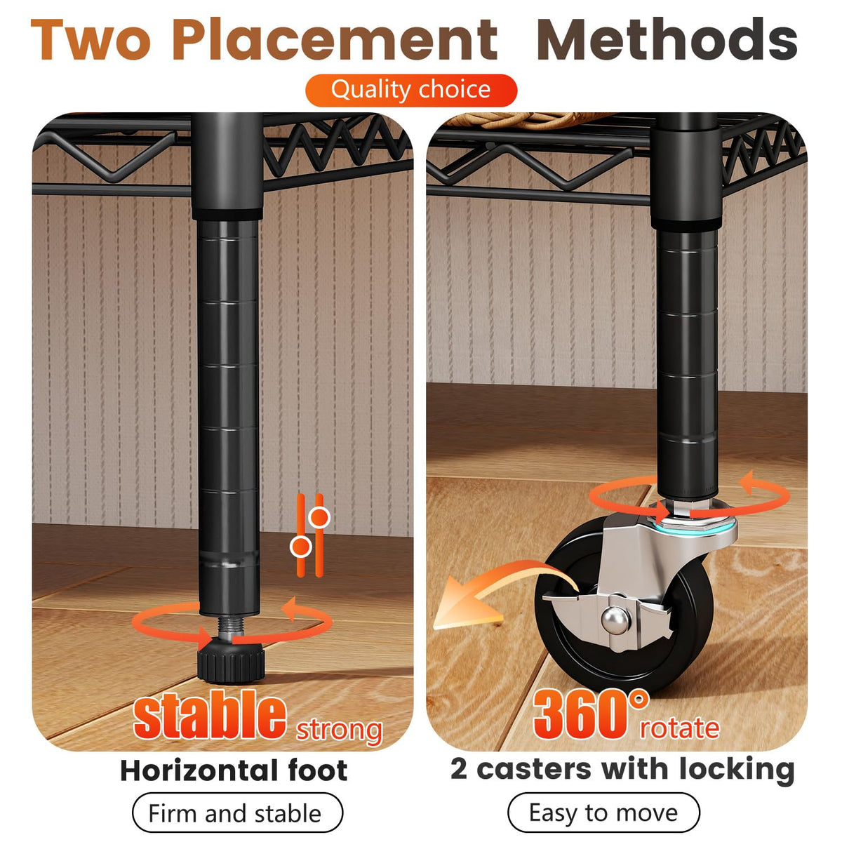 BestOffice heavy-duty shelf with caster wheels for flexible storage.