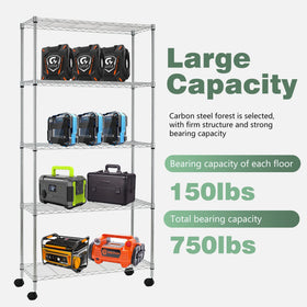BestOffice heavy-duty shelf with leveling feet for stability