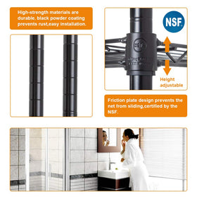 BestOffice leveling feet and casters provide stability and mobility.