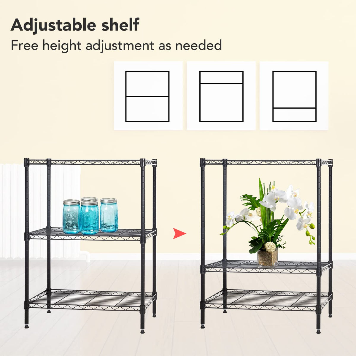 BestOffice open wire design promotes ventilation and quick item drying.