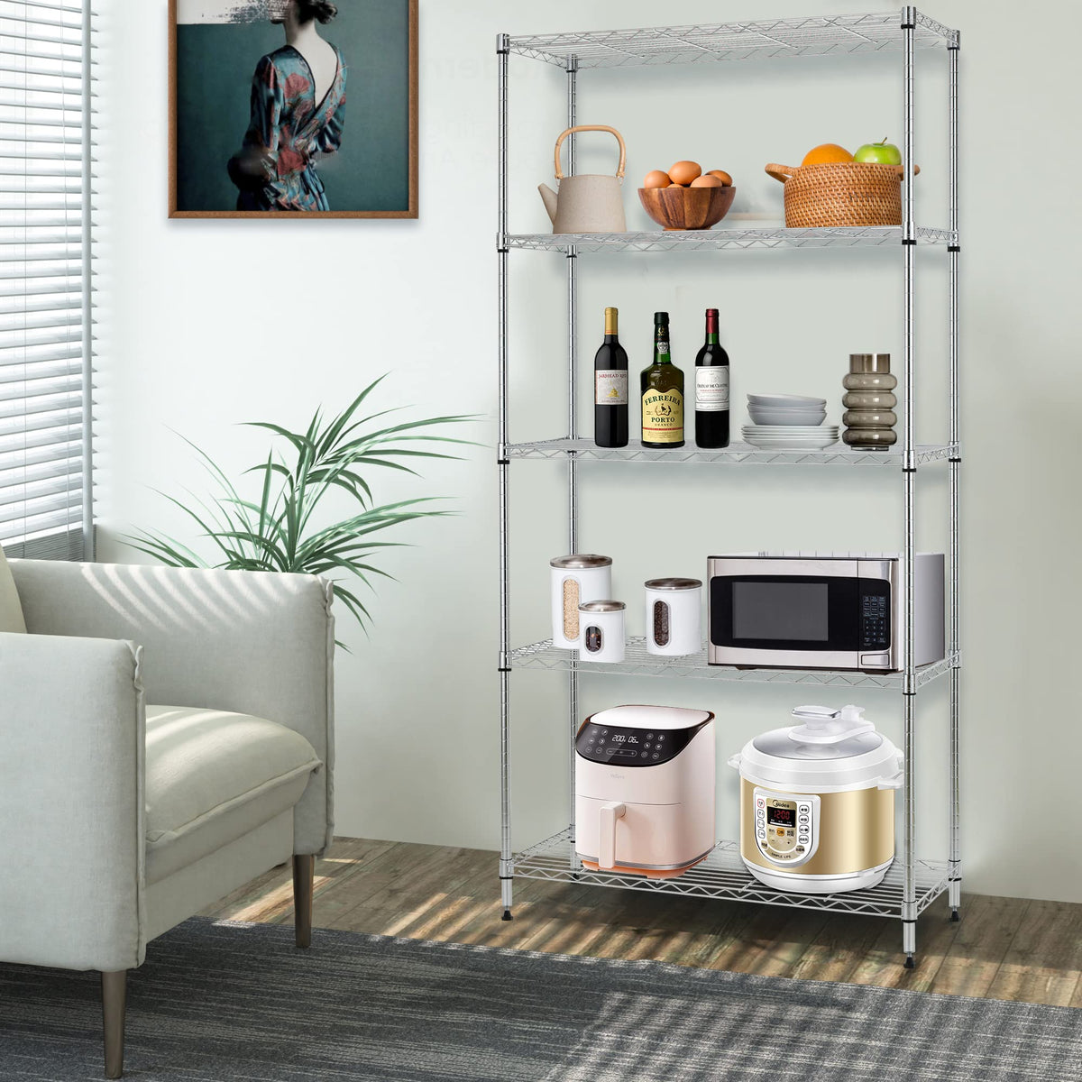 BestOffice rust-resistant chrome coating for long-lasting storage