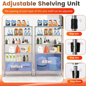BestOffice rust-resistant coating protects metal shelving in multiple spaces.