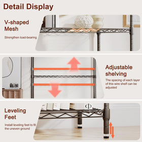 BestOffice rust-resistant powder-coat finish keeps shelves looking new.