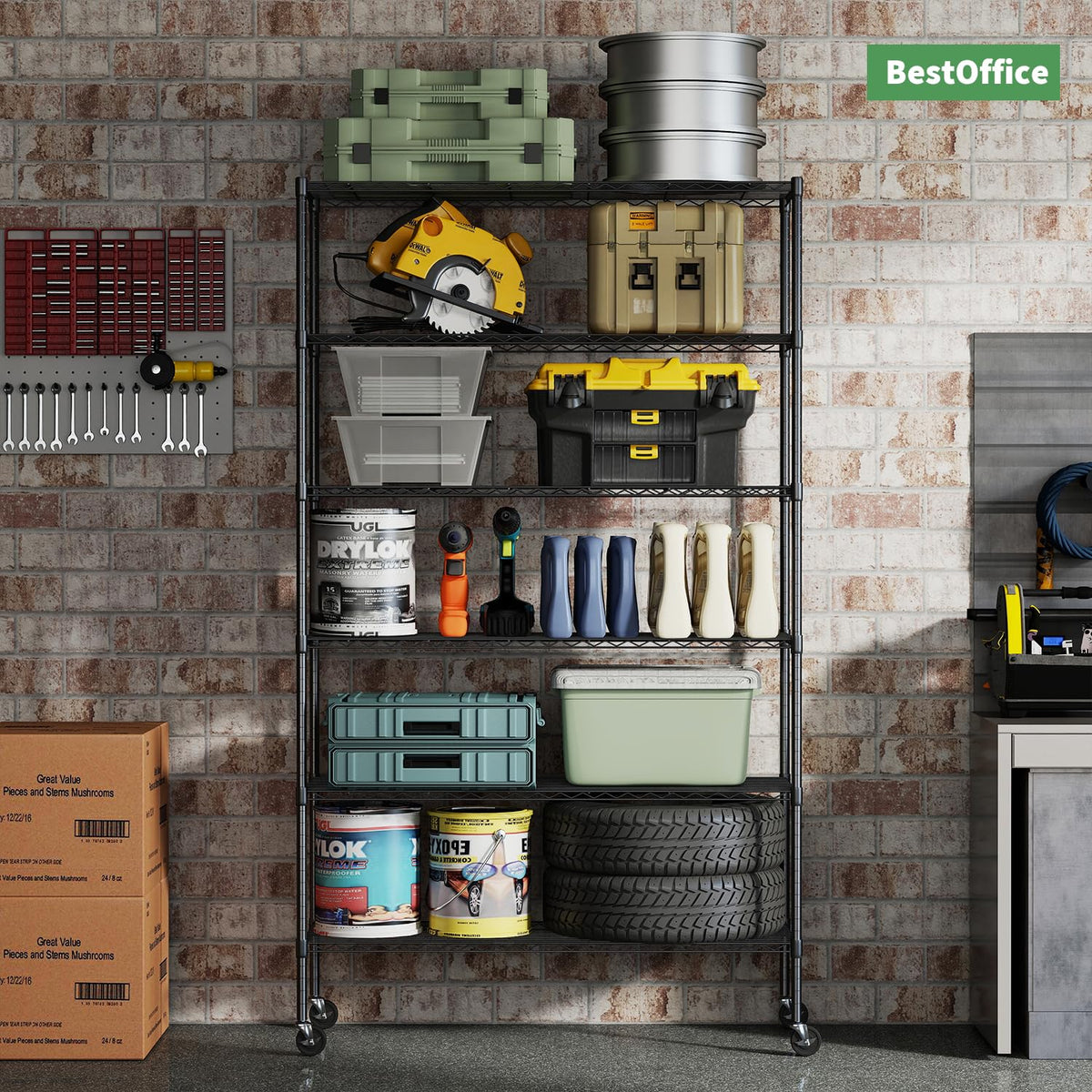 BestOffice rolling casters in action for versatile room-to-room storage.
