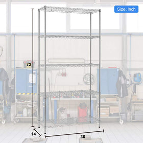BestOffice tall storage unit 36x14x72 fits tight spaces.
