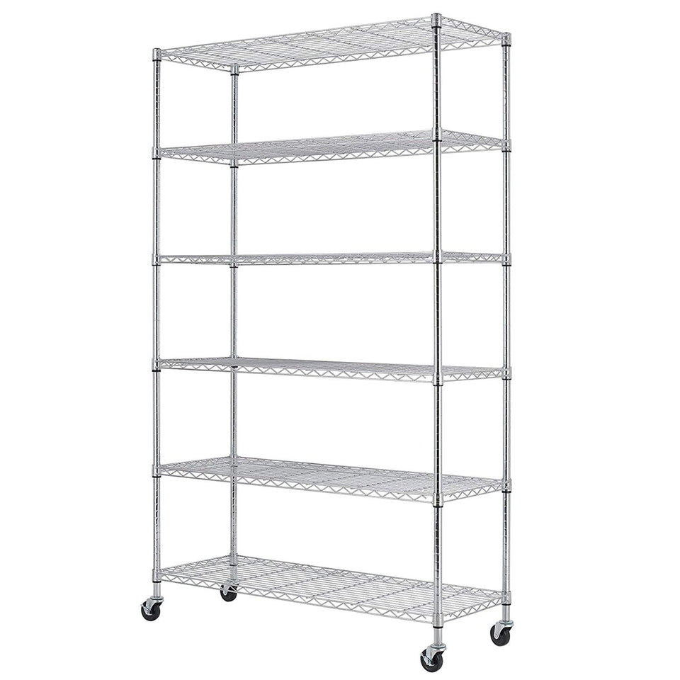 BestOffice wire shelf assembly demonstrates quick setup for organized storage.