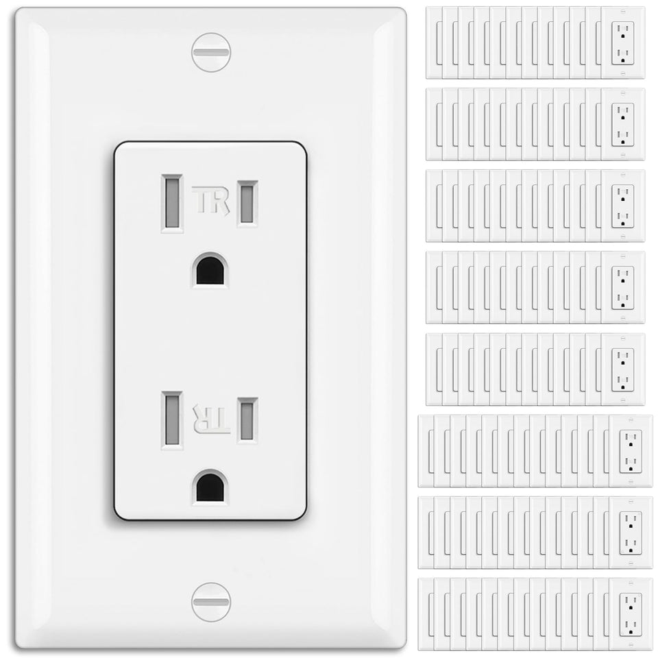 BESTTEN 100-pack outlet front view showing decorator style for homes and offices