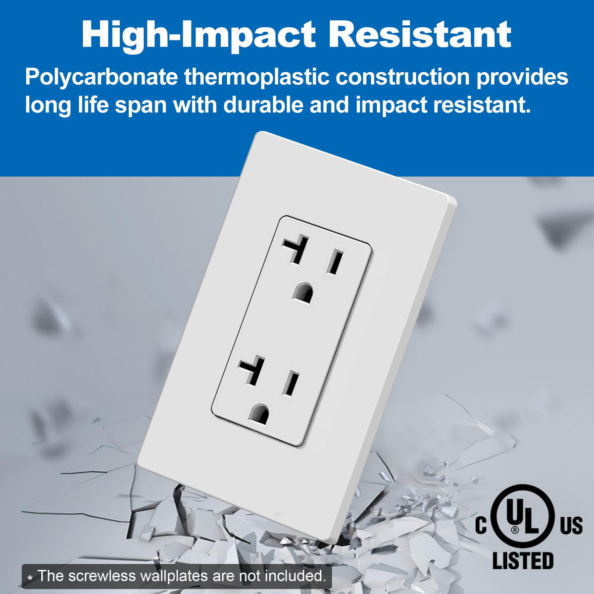 BESTTEN 20A wall outlet wiring connection demonstrates easy side wiring install.