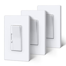 BESTTEN 3-pack super slim slide dimmer switch showing compact design for shallow electrical boxes.