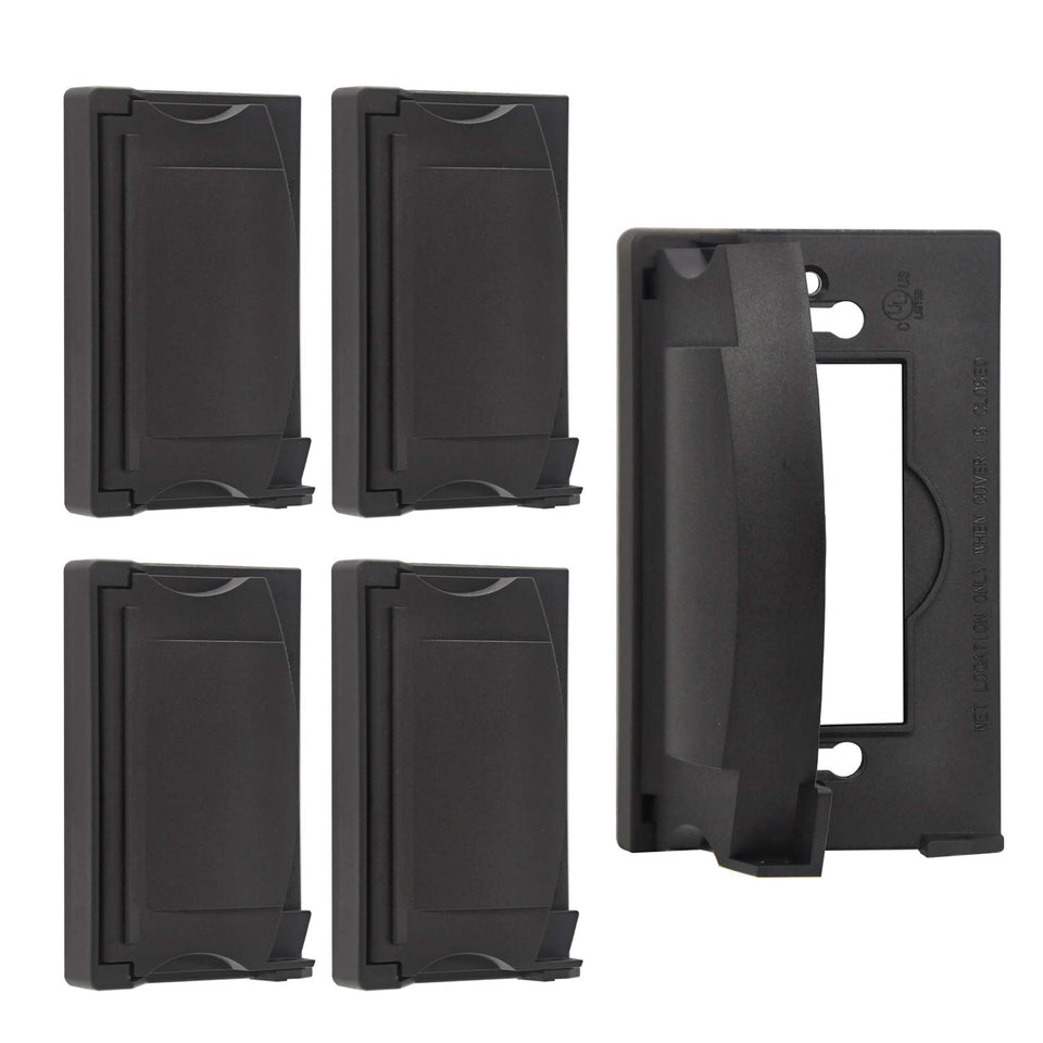 BESTTEN 5-pack outdoor wall plate cover front view protecting GFCI outlets from weather