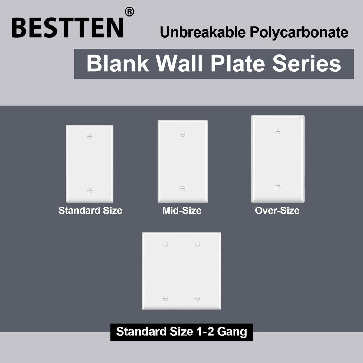 Bestten white wall plate complements modern interiors with a clean silhouette.
