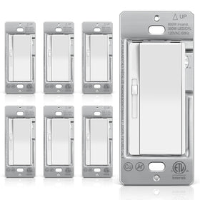 BESTTEN 6-pack dimmer front view highlights slim profile for quick installs.