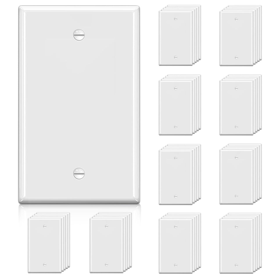 Bestten blank wall plate 1-gang white enables quick, clean installation.