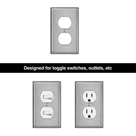 BESTTEN brushed-finish wall plate adds a sleek, professional look