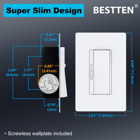 BESTTEN dimmable LED/CFL up to 300W supports energy-efficient lighting choices.