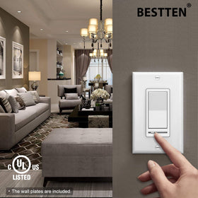 BESTTEN dimmer switch supports dimmable bulb types