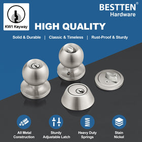 Designed for doors 1-3/8 to 1-3/4 inches thick.