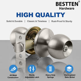 BESTTEN door-thickness range illustration for 1-3/8 to 1-3/4 inch doors
