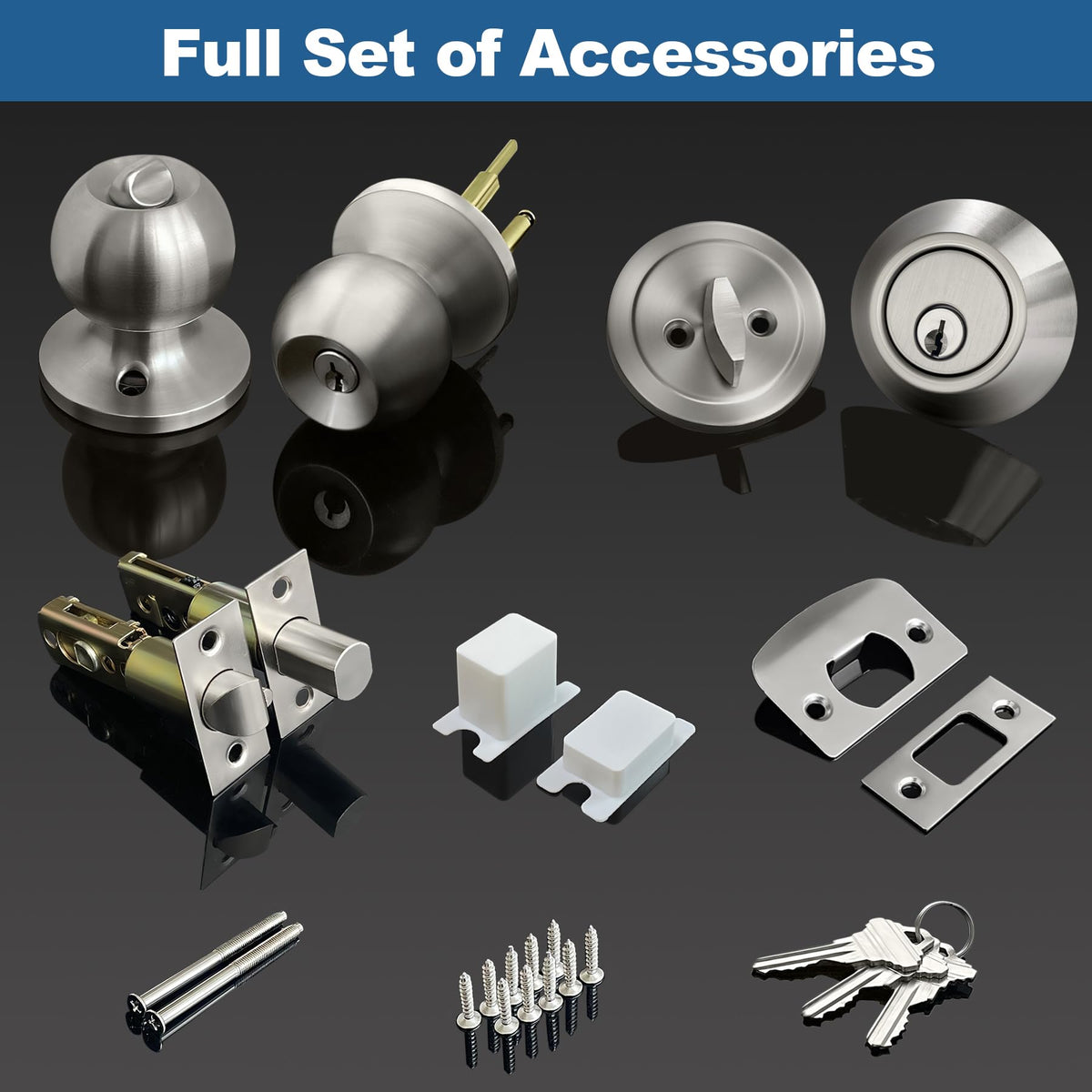 BESTTEN durable satin-nickel finish resists wear and matches modern decor.