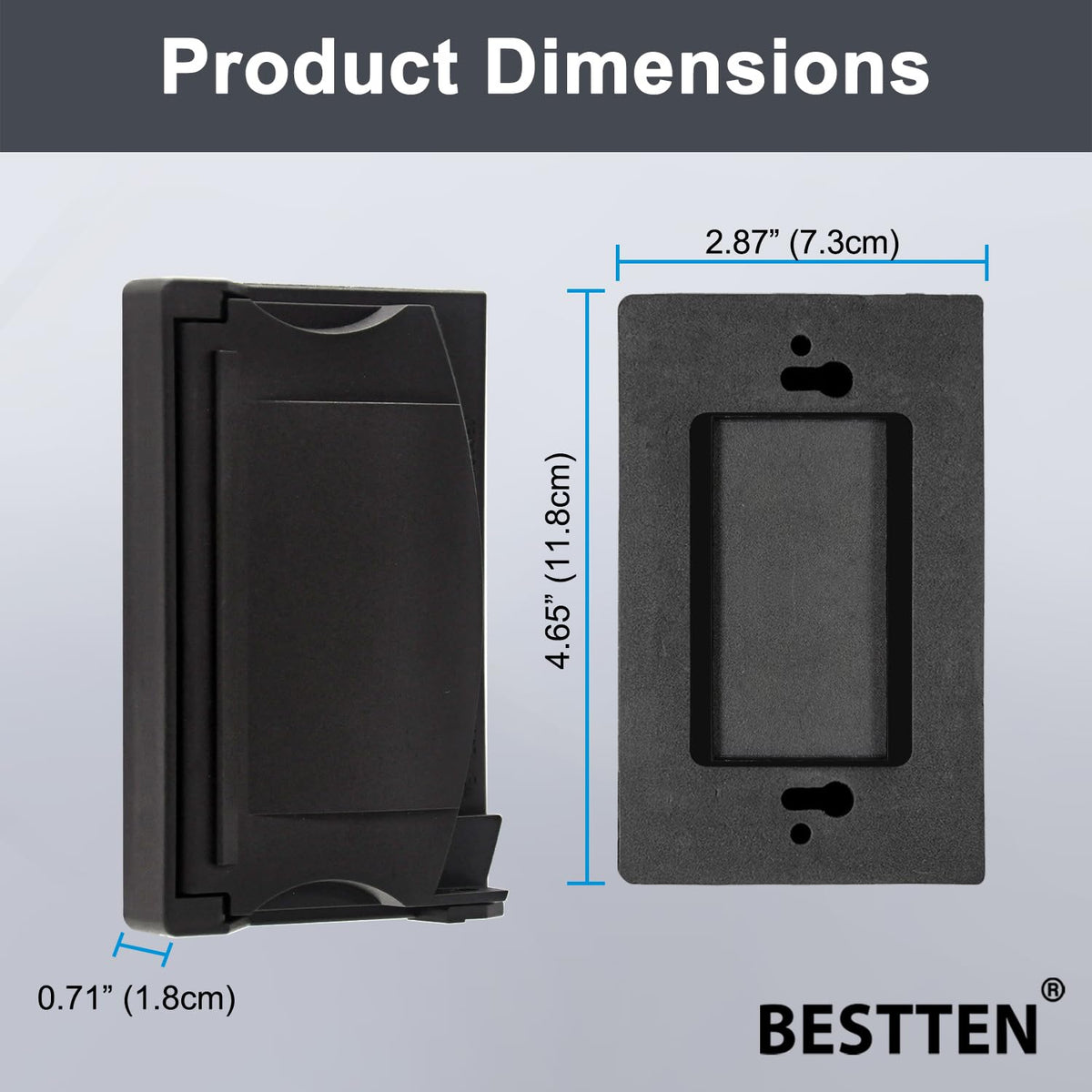 BESTTEN wall plate compatible with GFCI and decorator receptacles