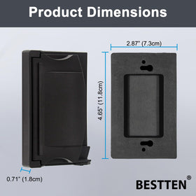 BESTTEN wall plate compatible with GFCI and decorator receptacles