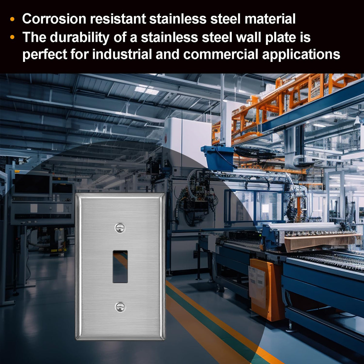 BESTTEN wall plate with curved edges for safer handling and cleaner maintenance