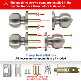 Front-door application: keyed-different BESTTEN knobs for secure, convenient entry