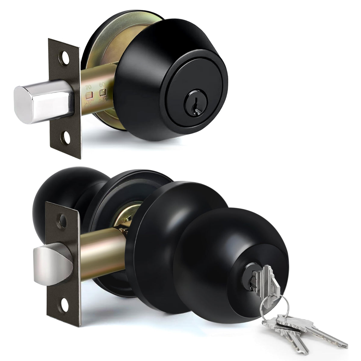BESTTEN keyed-alike exterior door knob front view for secure entry.