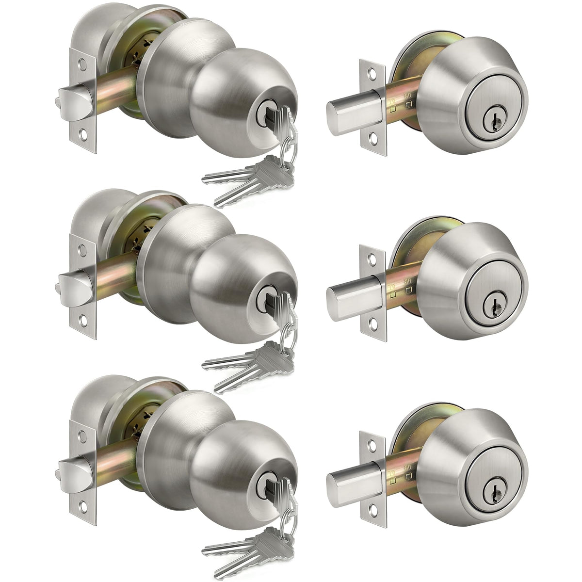 BESTTEN keyed-alike exterior knobs and deadbolts ensure consistent home security.