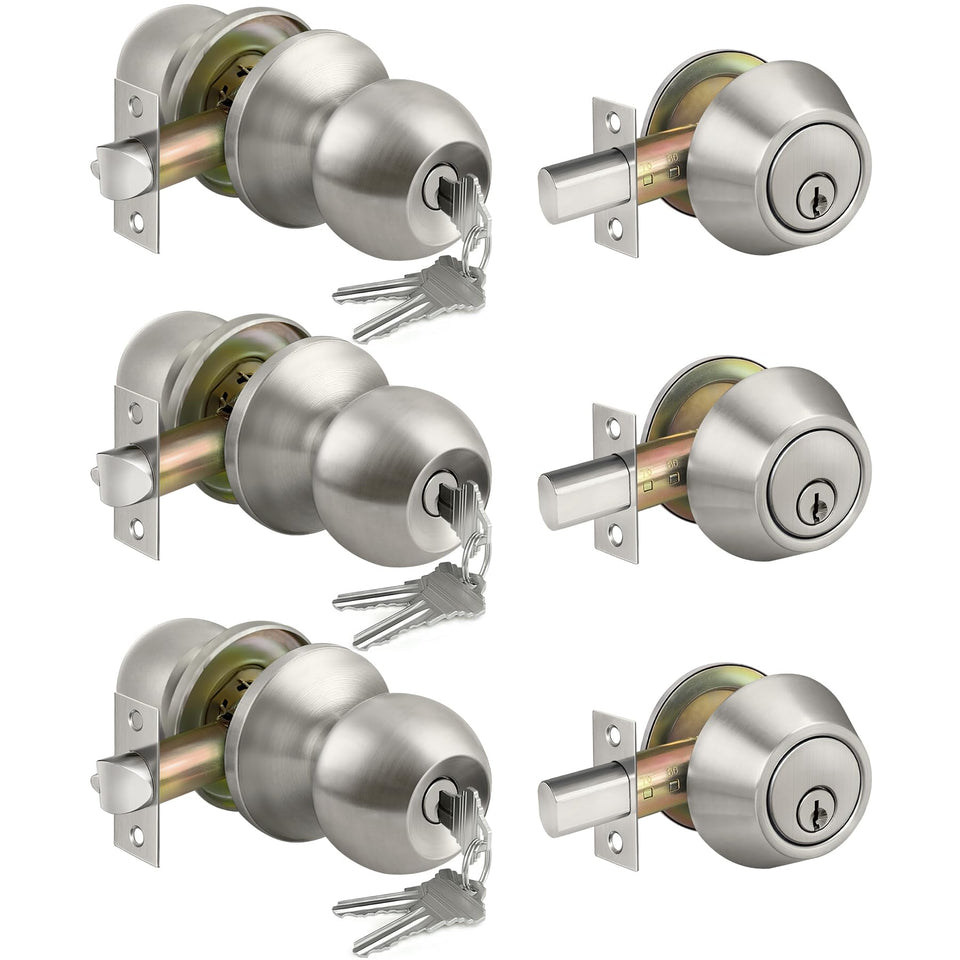 BESTTEN keyed-alike exterior knobs and deadbolts ensure consistent home security.