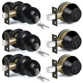 BESTTEN keyed-alike exterior knobs offering uniform keys for convenient entry.