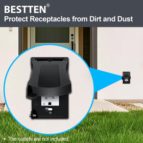 BESTTEN GFCI-compatible outdoor cover fits standard decorator receptacle