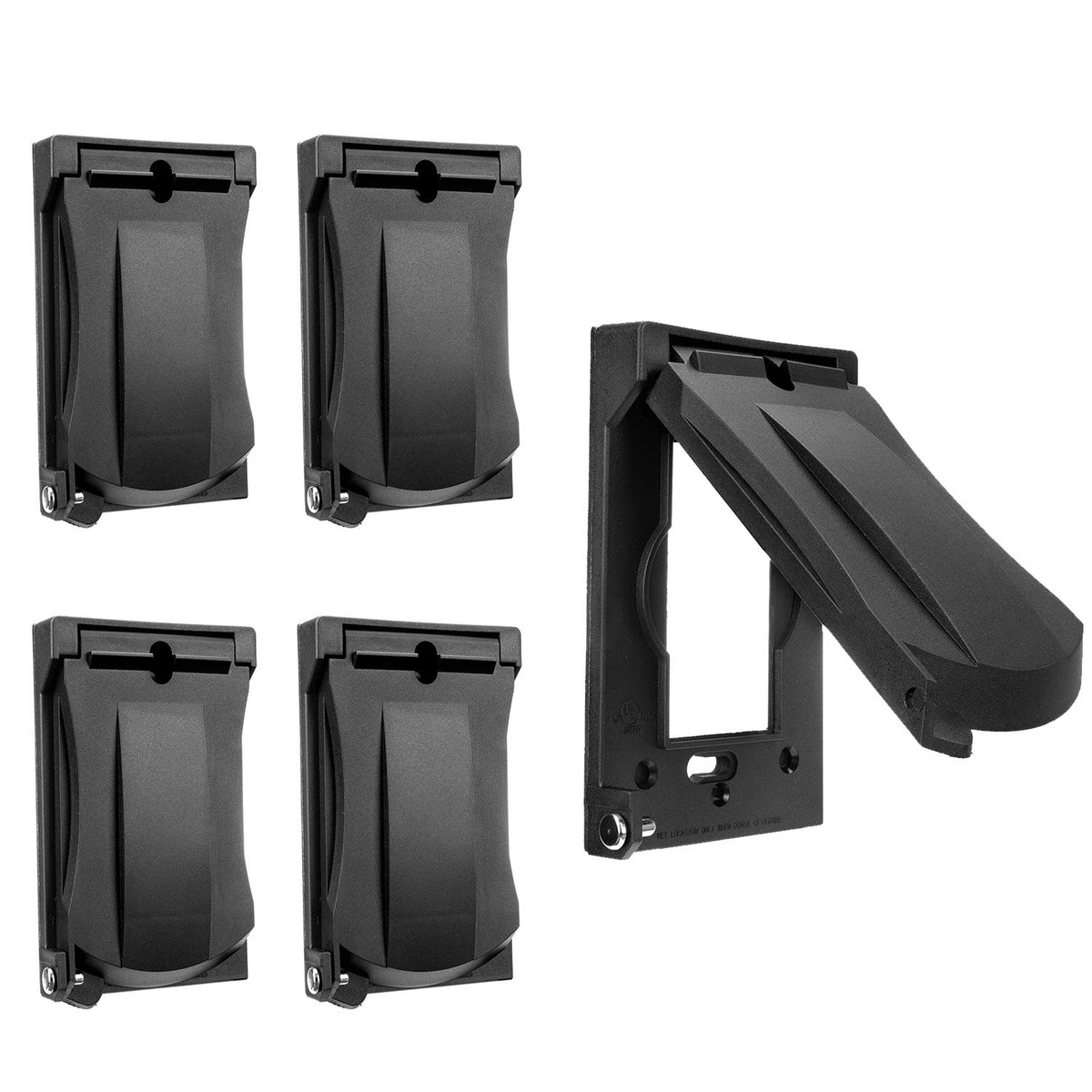 BestTEN outdoor wall plate with auto-closing lid protects outlets from dust and moisture