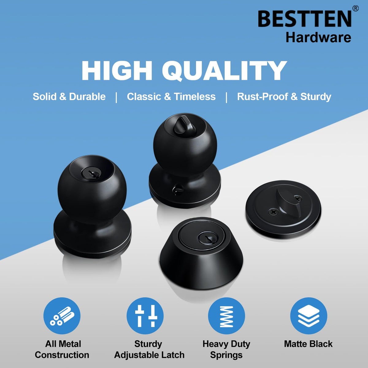 BESTTEN preinstalled screws reminder for quick, straightforward setup.