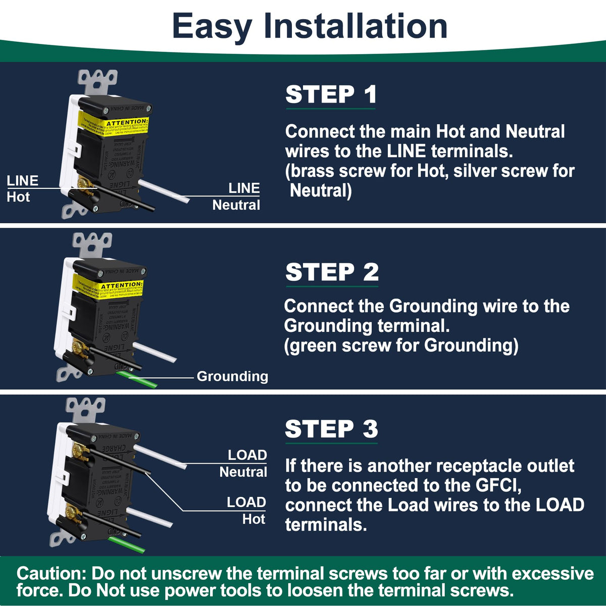 Bestten quick-install GFCI outlet simplifies wiring setup