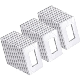 BESTTEN screwless wall plate front view gloss snow white adds seamless decor.