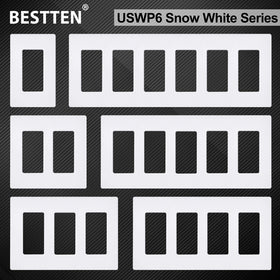BESTTEN screwless wall plate seamless edges reduce dust buildup.